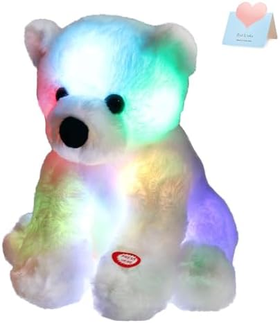 BSTAOFY Glow Polar Bear LED Night Light Toy