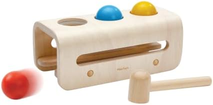PlanToys Wooden Hammer Balls Pounding Toy Set