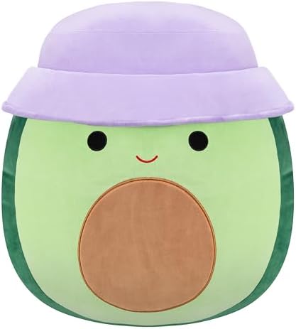 Squishmallows Original 20in Austin Green Avocado with Bucket Hat