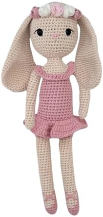 Ballerina Bunny Stuffed Toy for Kids Handmade Crochet Comfort Plush