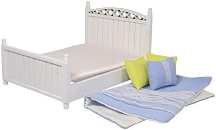 Inusitus Dollhouse Queen Bed Set for 6 Inch Dolls