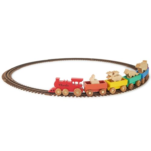 Personalized Freight Train Toy With Animals for Kids