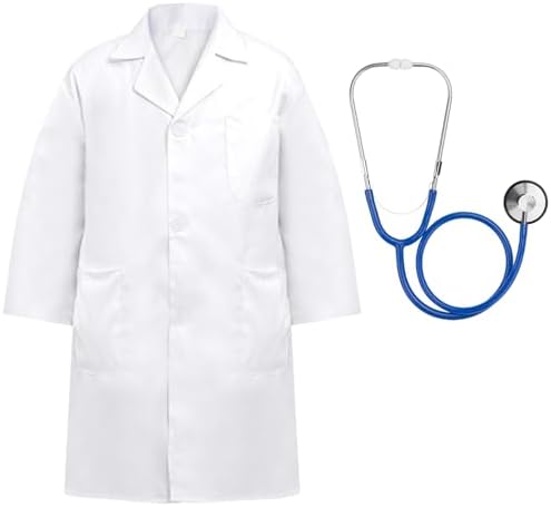 ERDOGLY Doctor Costume for Kids Toddler Lab Coat with Stethoscope