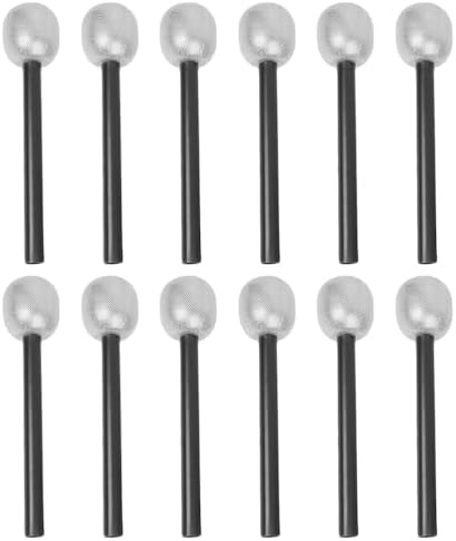 FAVOMOTO 12PCS Silver Inflatable Microphone Props