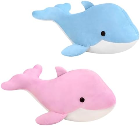 LVPU 2pcs Dolphin Plush Toys Soft Pillows for Kids
