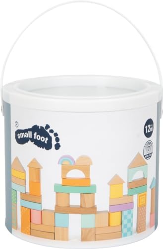 Small Foot 50 Pastel Wooden Building Blocks Playset