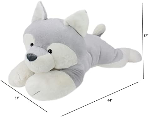 Animal Adventure Sqoosh2Poof Husky 44 Giant Plush Toy