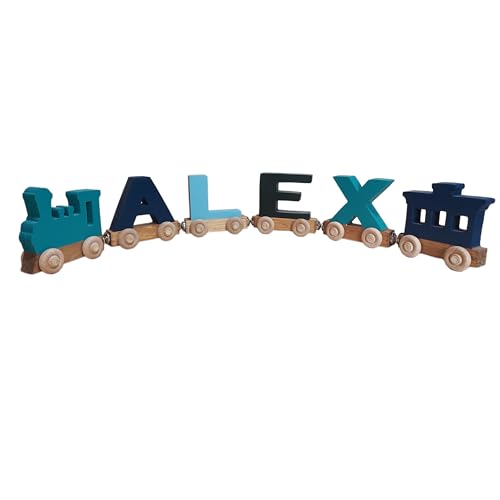 Personalized Wooden Train Name Puzzle Made in USA 1