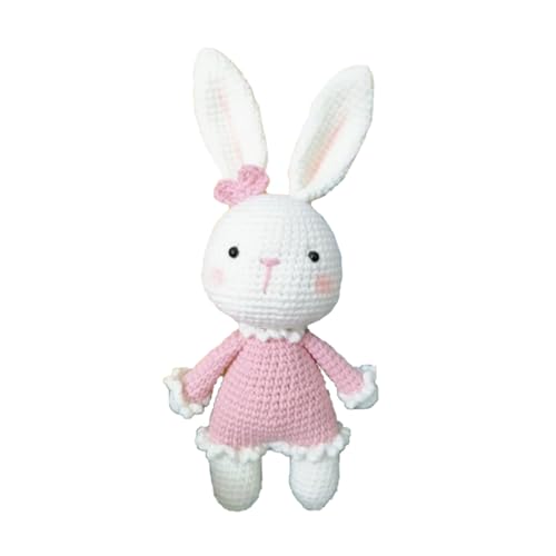 Handmade Knitted Amigurumi Bunny Toy Blue 25cm