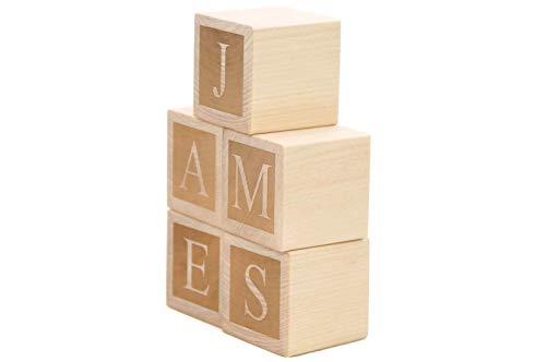 Letter Baby Blocks - Personalized Name Blocks by Little Wooden Wonders