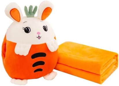 YUDONG Kids Fruit Plush Travel Pillow and Blanket Set