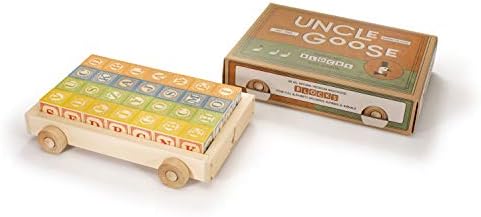 Uncle Goose Classic ABC Blocks with Wagon