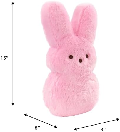 Animal Adventure Shaggy Bunny Peeps 15 Plush Pink