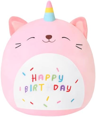 SQEQE 10 Inch Pink Unicorn Cat Plush Toy