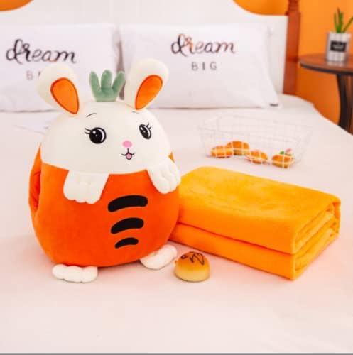 YUDONG Kids Fruit Plush Travel Pillow and Blanket Set