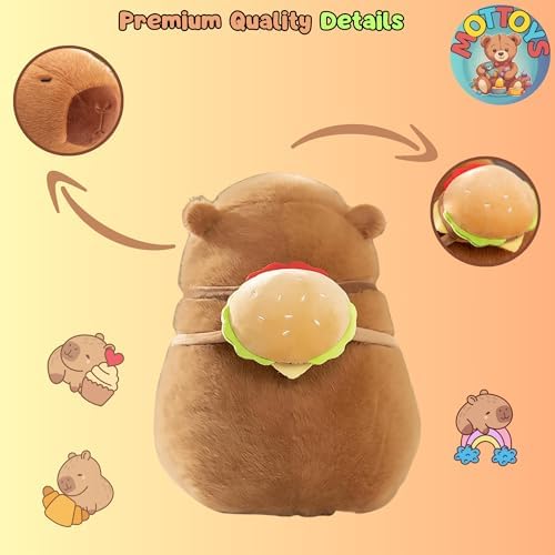 Cute Capybara Plush with Turtle Backpack - 8 Inch Huggable Stuffed Animal