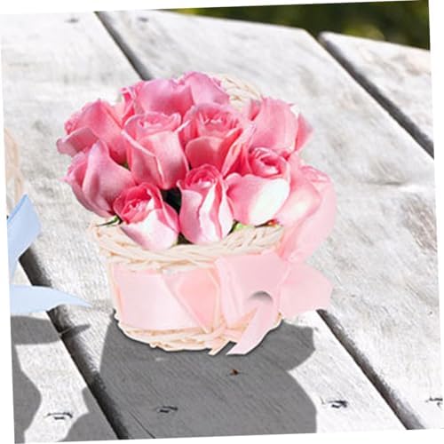 BESPORTBLE 6pcs Mini Wicker Doll Baskets with Handles 1
