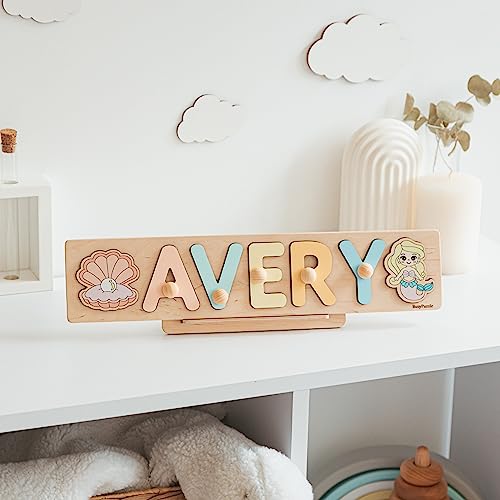 Personalized Wooden Name Puzzle for Baby Girl