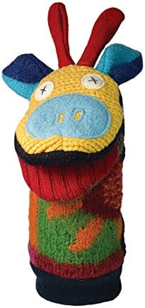 Cate Levi Giraffe Hand Puppet - Reclaimed Wool Handmade in Canada