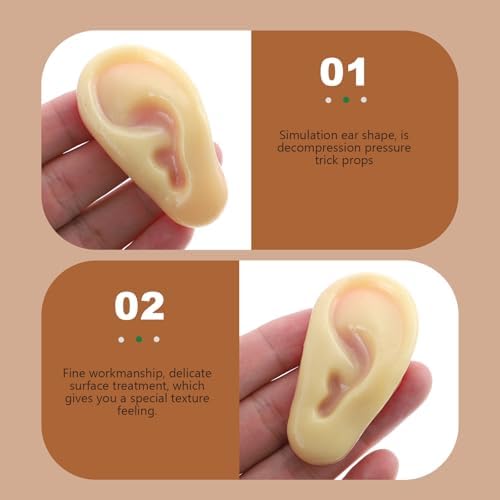 Toyvian 8 Pcs Jumbo Latex Fake Ears Prank Props