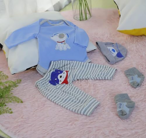 scnbom Reborn Baby Doll Clothes 4pcs Set