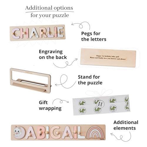 Personalized Wooden Name Puzzle For 1 Year Olds
