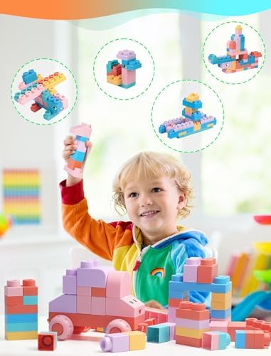 Abbabby Soft Building Blocks 101 Pcs Toy Set for Toddlers