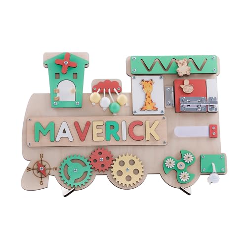 Custom Name Puzzle for Toddlers - Montessori Wooden Busy Board