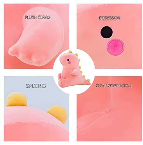DUANMUL Cute Pink Dinosaur Plush Toy 8in