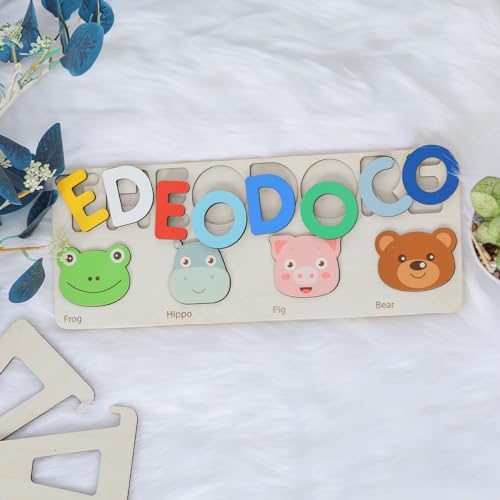 Customized Name Puzzle for Toddlers - Busy Board with Fixed I J Letters