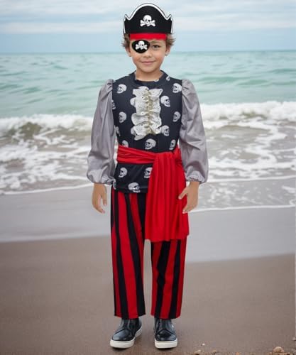 Kids Pirate Costume for Boys with Accessories