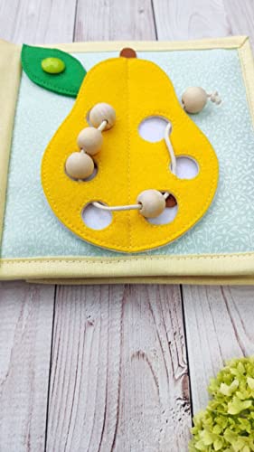 Lion Quiet Baby Book with Animals and Fruits