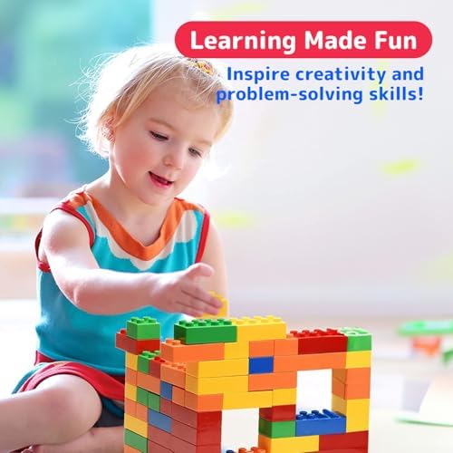 PREXTEX 100-Piece Jumbo Building Blocks Set