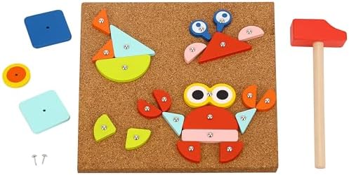 TOOKYLAND Fine Motor Toys Hammer and Nails Game for Kids