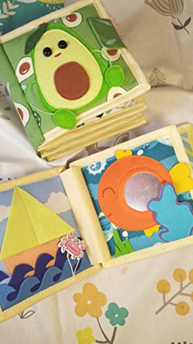 Avocado Quiet Baby Book Felt Montessori Toy