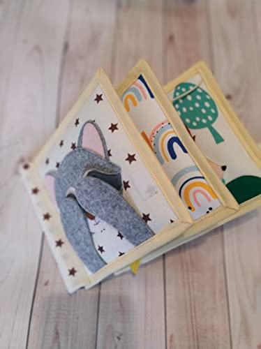 Handmade Raccoon Quiet Baby Book with Animals and Fruits 1