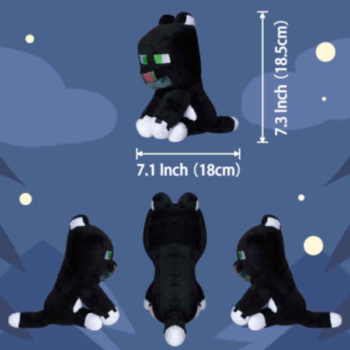 ZEKLZD Black Cat Plush Toy 73 Soft Comfortable