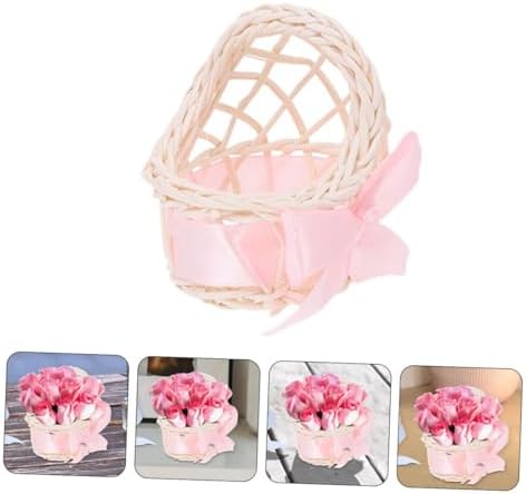 HANABASS Mini Woven Flower Baskets 6pcs Decorative