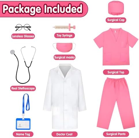 MGparty Doctor Costume Set for Kids Halloween