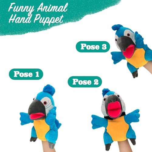 Tiny Heart Parrot Hand Puppet 984inch-1181inch Cuddly Plush Toy