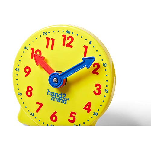 Hand2Mind Plastic Mini Geared Clock - Learning Time Tool for Kids 1