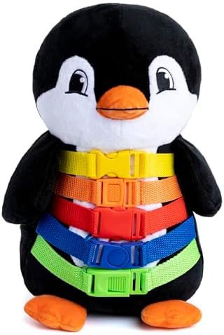 Buckle Toys Blizzard Penguin Plush Sensory Learning Toy