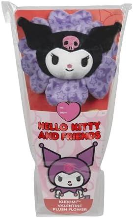 Hello Kitty and Friends 14-inch Kuromi Purple Plush Flower with Bendable Stem