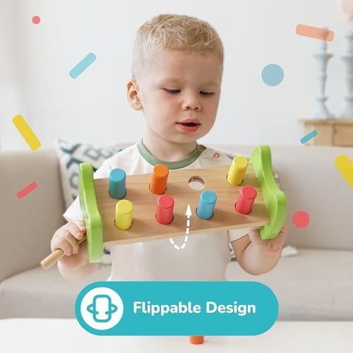 Bimi Boo Wooden Pounding Bench for Toddlers 1-3 1