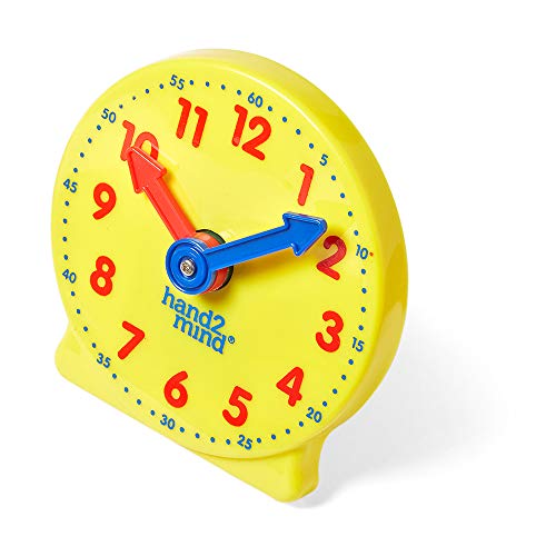 Hand2Mind Plastic Mini Geared Clock - Learning Time Tool for Kids 1