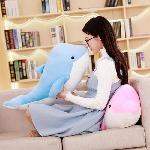 LVPU 2pcs Dolphin Plush Toys Soft Pillows for Kids
