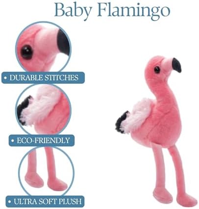 The Petting Zoo Flamingo Plushie 6 Inches 1