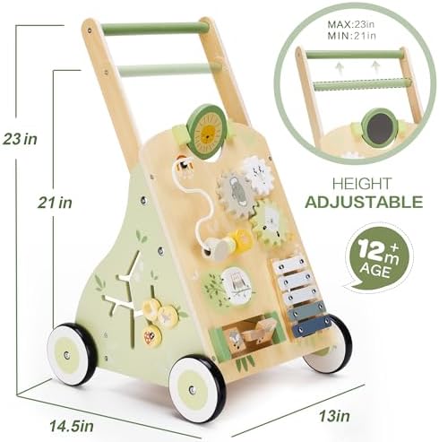 Wooden Baby Walker for Motor Skills Development