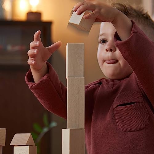 HABA 60 Piece Wooden Building Blocks for Ages 1-8