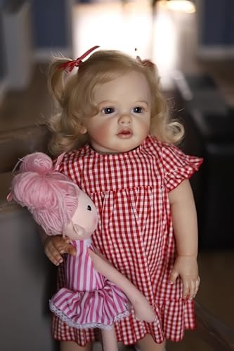 TERABITHIA 24 Inch Realistic Baby Doll with Curly Hair